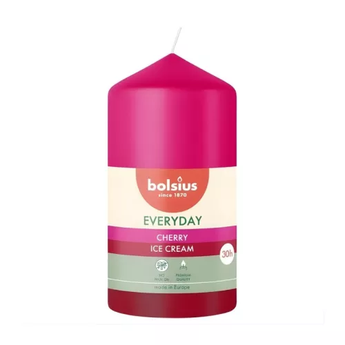 Цилиндрическая свеча Everyday Ø110x58 мм, вишневое мороженое
