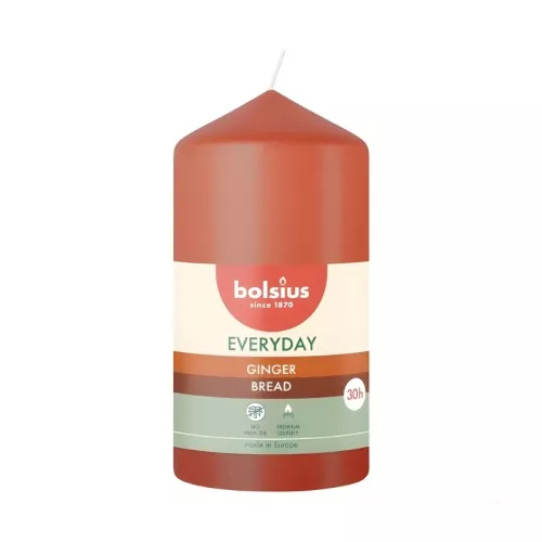 Свеча в цилиндрической форме, на каждый день, Ø110x58 мм, пряничный человечек.