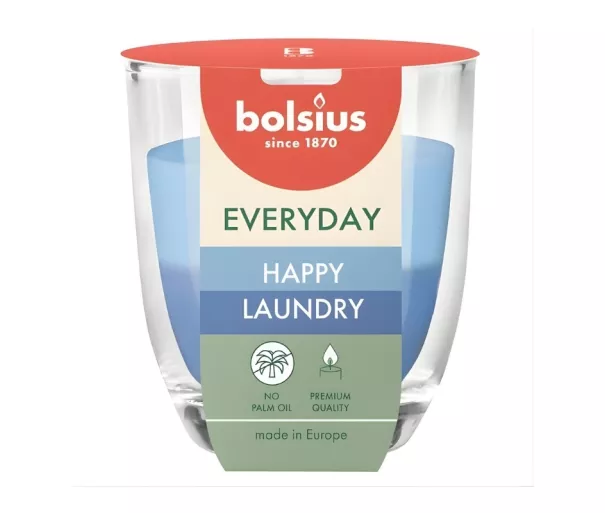 Candle aroma. glass Everyday Ø80x70mm happy laundry