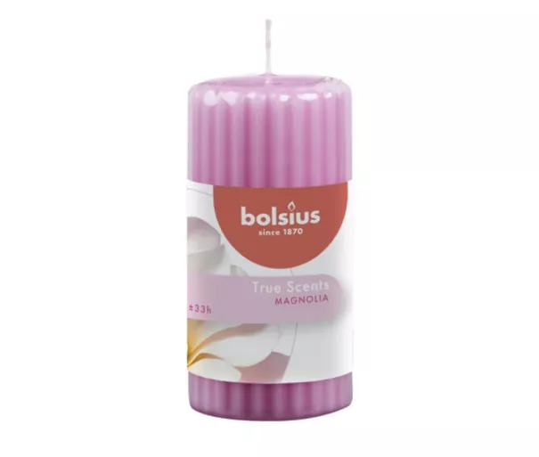 Candle scented cylinder True Scents Ø120x58mm magnolia