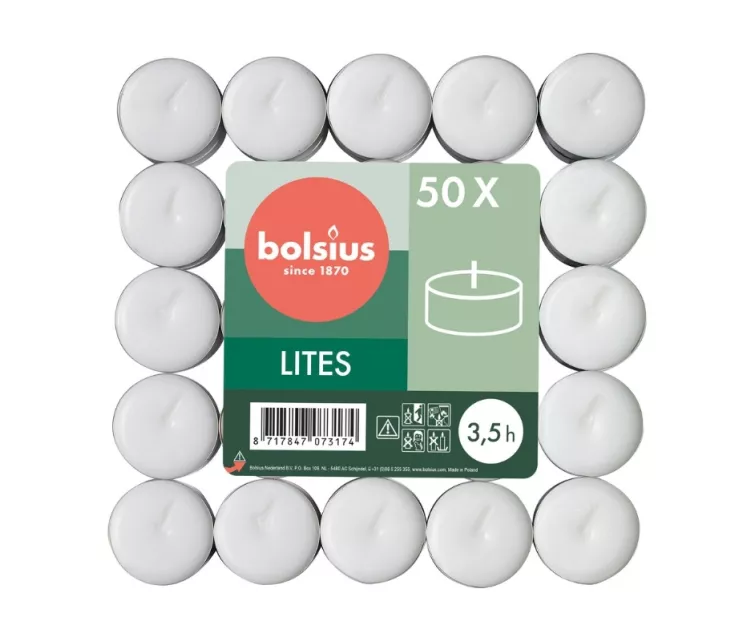 Чайные свечи, 50 шт., белые.