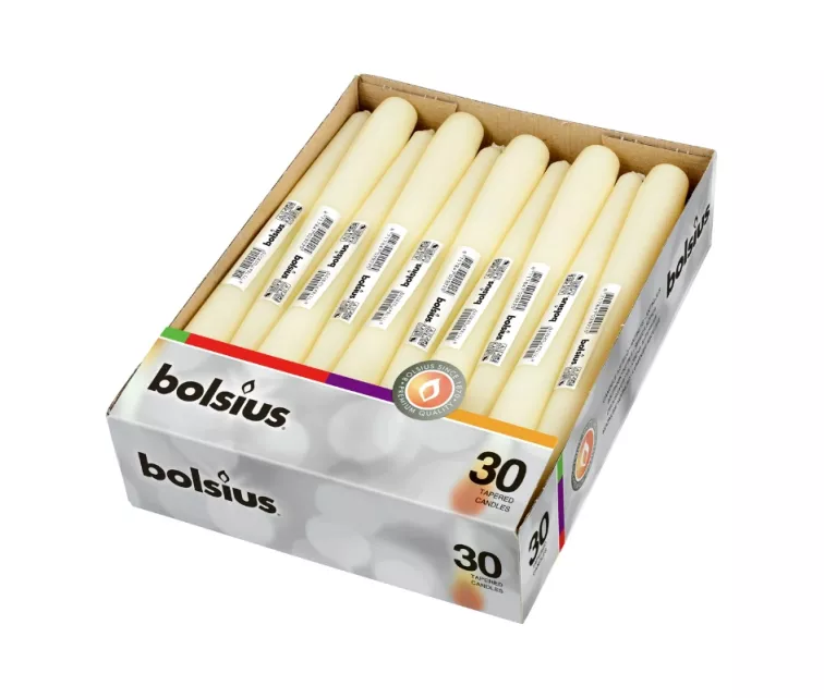 Настольная свеча, 1 шт., 245/24 мм, бежевая.