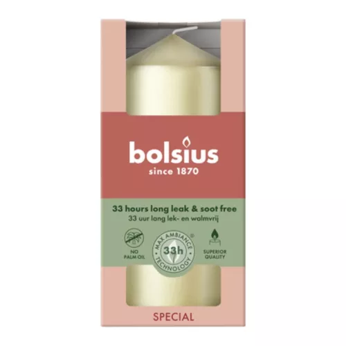 Žvakės cilindras Ø120x58mm sidabras