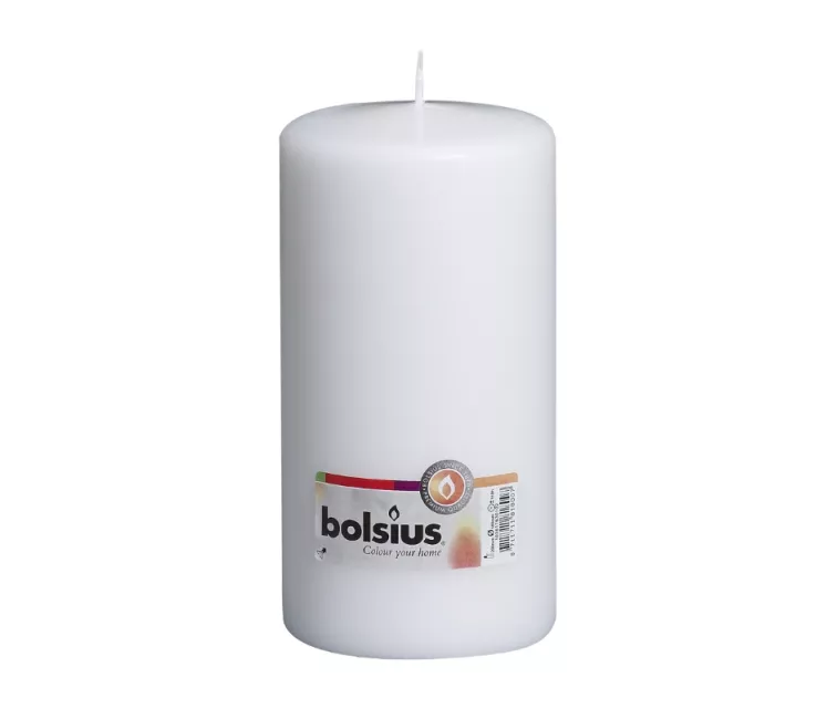 Žvakės cilindras Ø200x98mm baltas