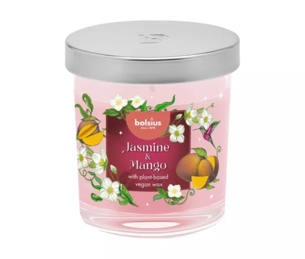 Candle aroma. glass gl. Floral Fusion Ø80x72mm jasmine & mango