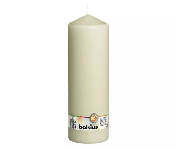 Candle cylinder Ø300x98mm beige