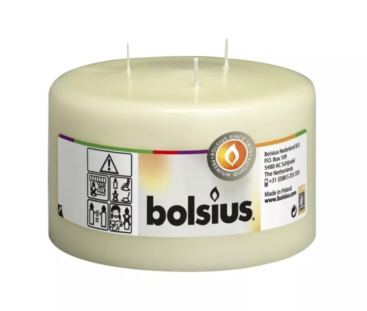 Žvakių cilindras su 3 degikliais Mamoth Ø100x150mm smėlio spalvos