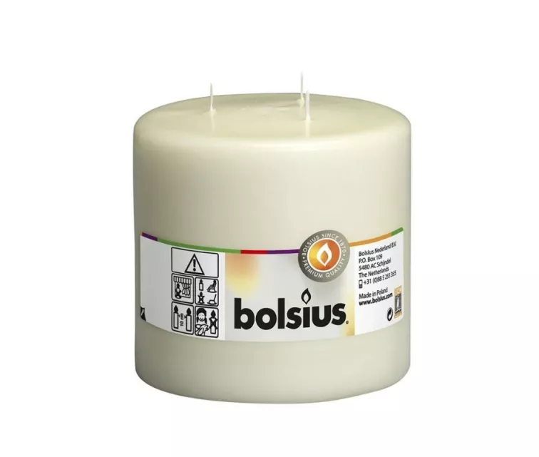 Žvakių cilindras su 3 degikliais Mamoth Ø150x150mm smėlio spalvos