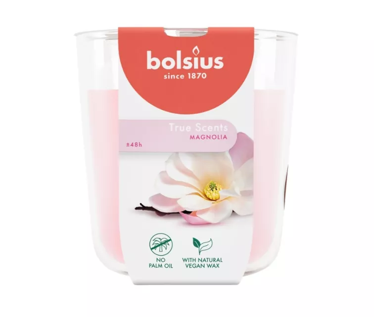 Candle scented glass True Scents Ø97x85mm magnolia