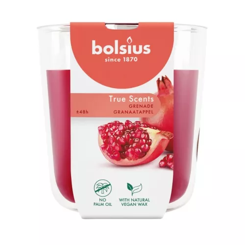 Lõhnaküünla klaas True Scents Ø97x85mm granaatõun