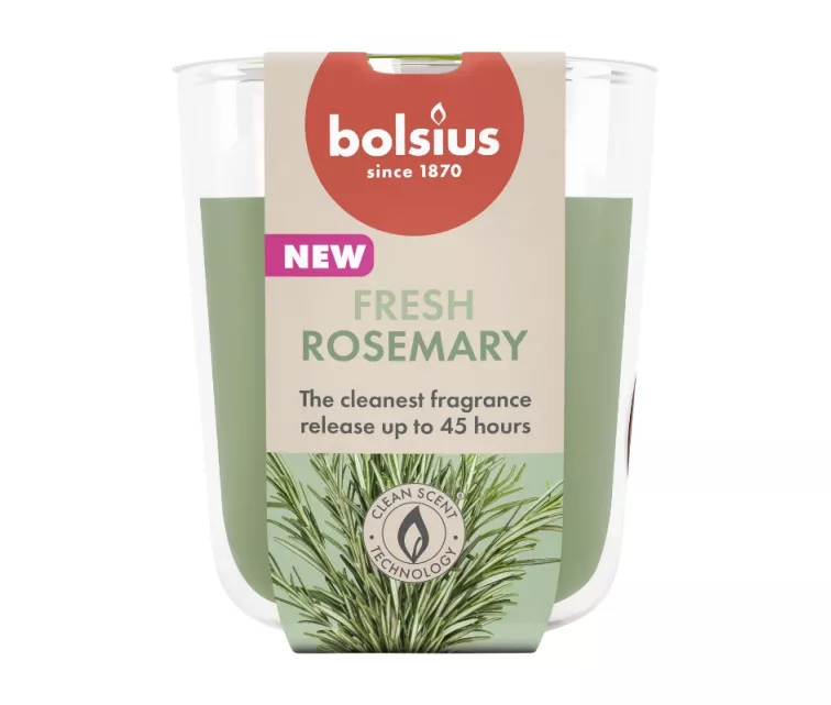 Ароматическая свеча в стеклянном стакане True Scents Ø97x85 мм с розмарином