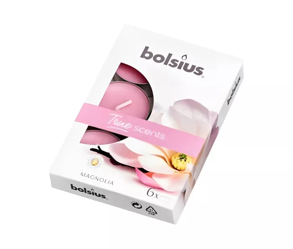 Arbatinės žvakutės su kvapu. 6 vnt. „True Scents“ magnolijos aromatas