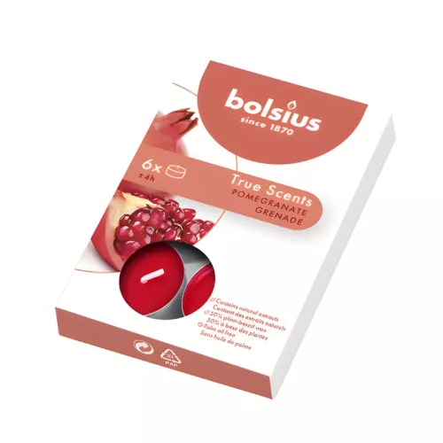 Tealights aroma. 6 pcs.True Scents pomegranate