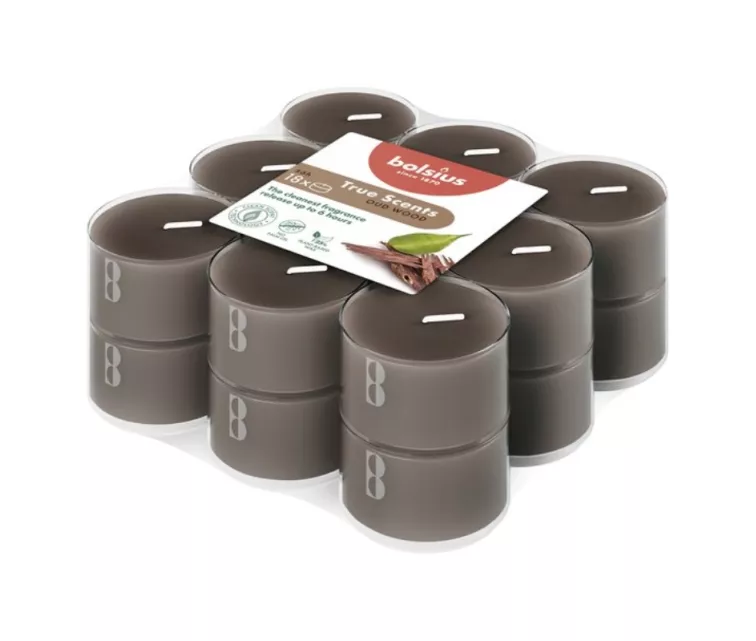 Tealights aroma. 18 pcs.True Scents oud wood