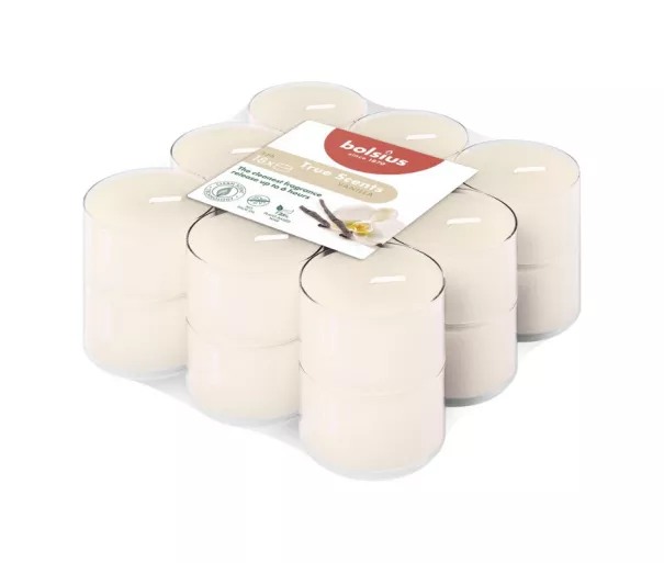 Teeküünlad aroomiga. 18 tk. True Scents vanilje
