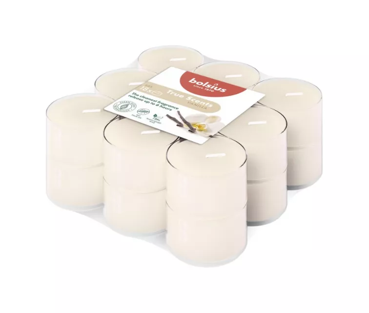 Tealight candles aroma. 18 pcs.True Scents vanilla