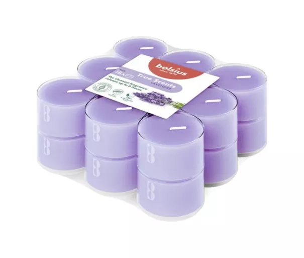 Tealights aroma. 18 pcs.True Scents lavender