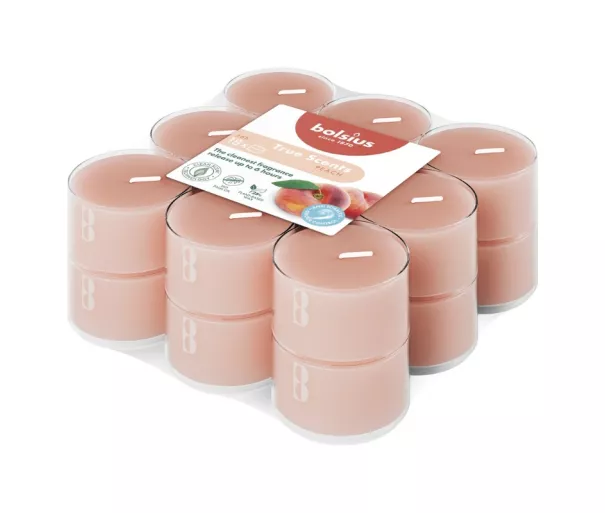 Tējas sveces arom. 18 gab.True Scents peach