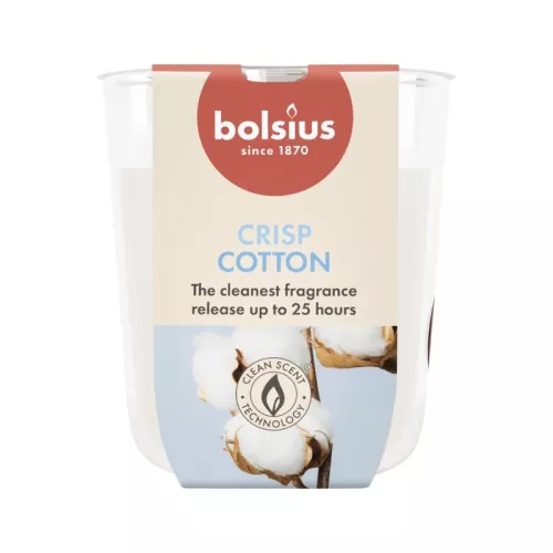 Candle aroma. glass gl. True Scents Ø80x73mm fresh cotton