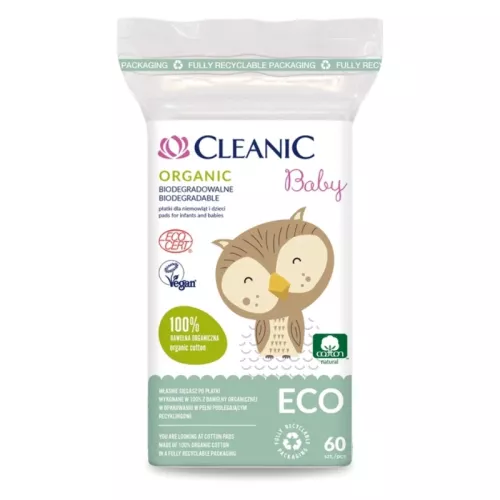 Vates spilventiņi mazuļiem Cleanic Baby Eco 60 gab. 