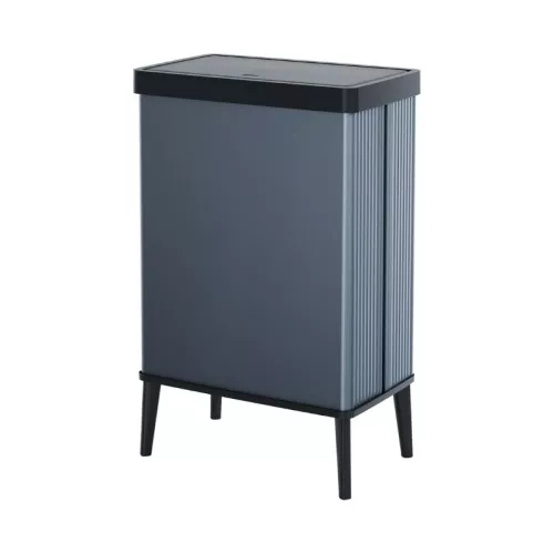 Waste bin rectangular metalized Verto High 54L pearl blue