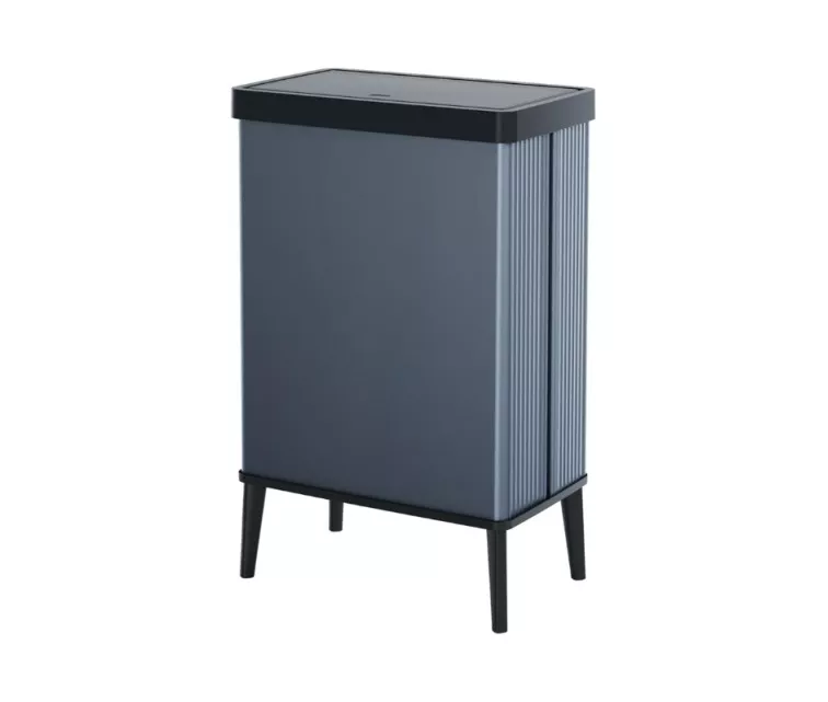 Prügikast ristkülikukujuline metalliseeritud Verto High 54L pärlsinine