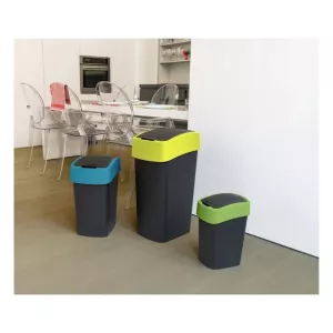 Atkritumu spainis Flip Bin 9L melns/dzeltens 