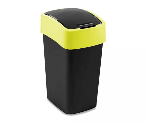Trash can Flip Bin 25L black/yellow