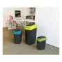 Šiukšliadėžė su atverčiama dėže, 45 l, juoda/mėlyna
