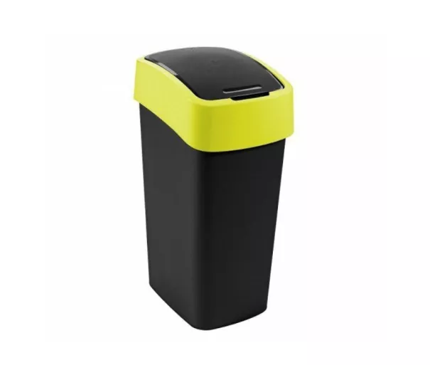 Waste bin Flip Bin 45L black/yellow