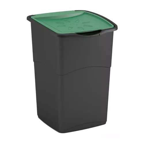 Prügikast Koral BIn 47L must/roheline