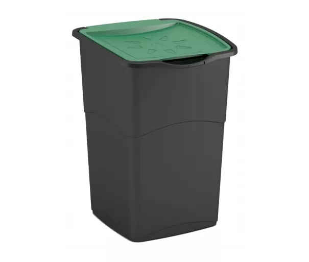 Garbage bin Koral BIn 47L black/green