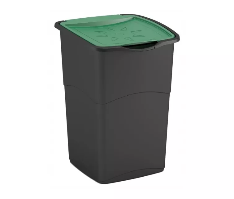 Šiukšlių dėžė Koral BIn 47L juoda/žalia