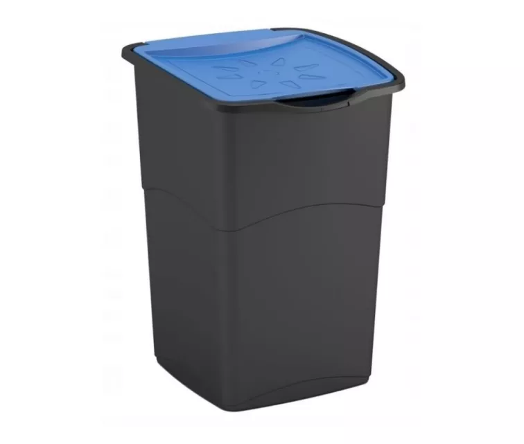 Šiukšliadėžė Koral BIn 47L juoda/mėlyna