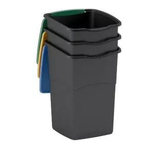 Atkritumu spaiņu komplekts 3 gab. Koral BIn 47L melns/mix 