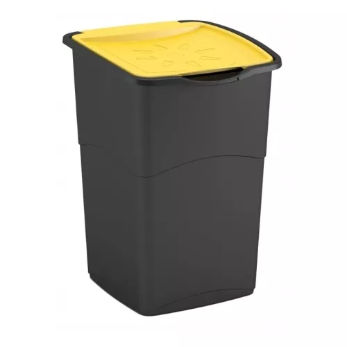 Prügikast Koral Bin 47L must/kollane
