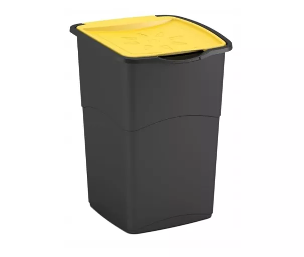 Garbage bin Koral BIn 47L black/yellow