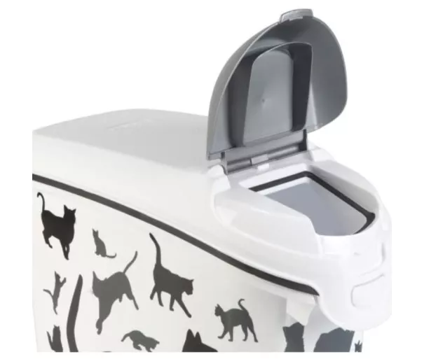 Gyvūnų maisto dėžė Love Pets Dogs 10kg 23L 23,2x49,7x50,3cm juodi šunys