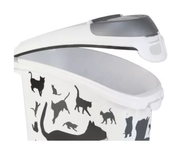 Gyvūnų maisto dėžė Love Pets Dogs 10kg 23L 23,2x49,7x50,3cm juodi šunys
