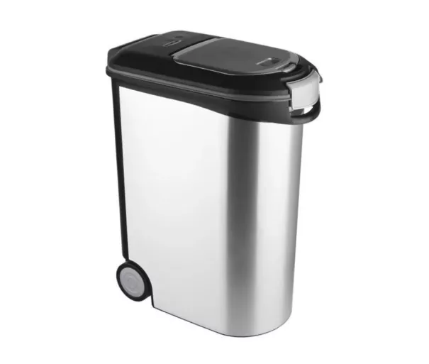 Gyvūnų maisto dėžė Love Pet Life 20kg 54L 49,3x27,8x60,5cm sidabras