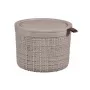 Korv kaanega džuudist ümmargune 2L Ø17x13cm beež