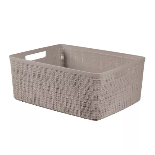 Basket Jute M 12L 36x28x15cm beige