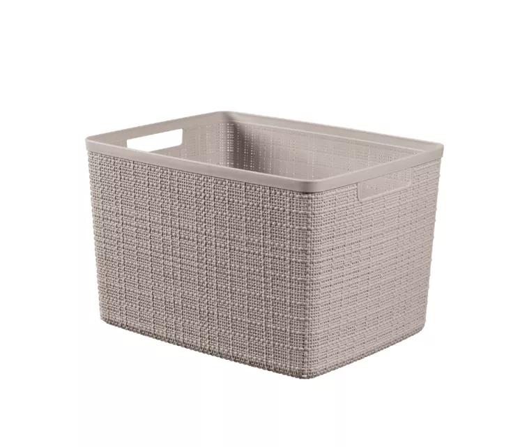 Basket Jute L 20L 36x28x23cm beige