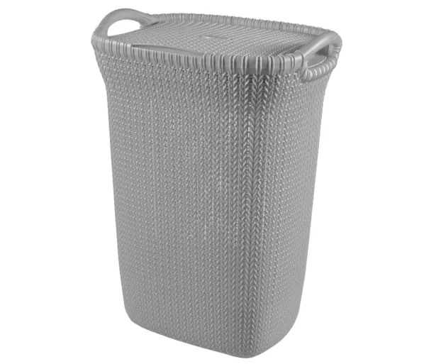 Veļas kaste Knit 57L 45,2x34,1x61,4cmcm gaiši pelēka