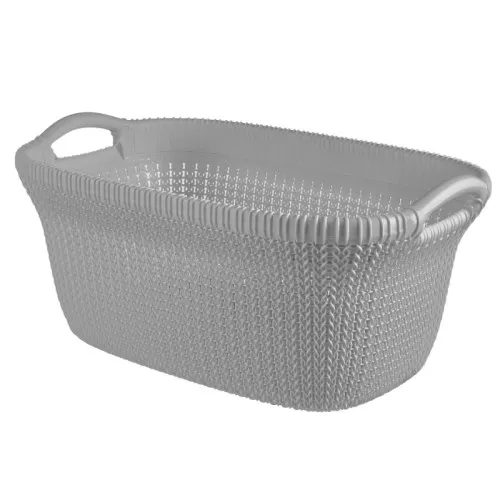 Skalbinių krepšys Knit 40L 59,5x38,5x27cm šviesiai pilkas