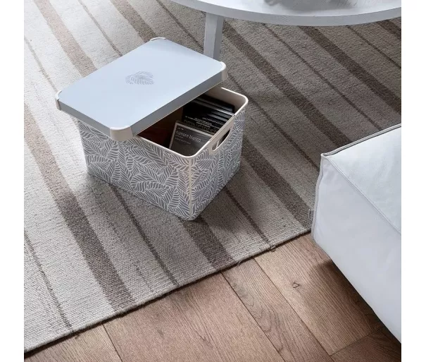 Dėžutė su dangteliu ir rankena Deco Stockholm L 39,5x29,5x23,5cm Romance
