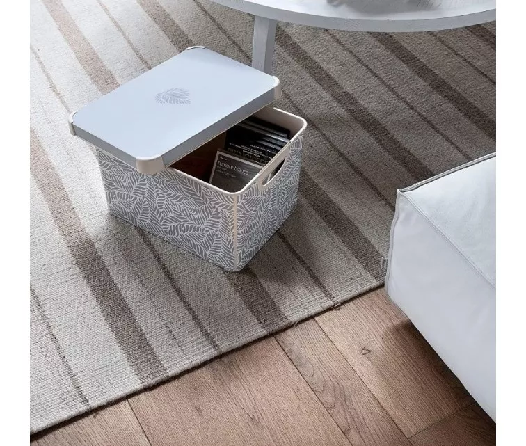 Dėžutė su dangteliu ir rankena Deco Stockholm L 39,5x29,5x23,5cm Romance