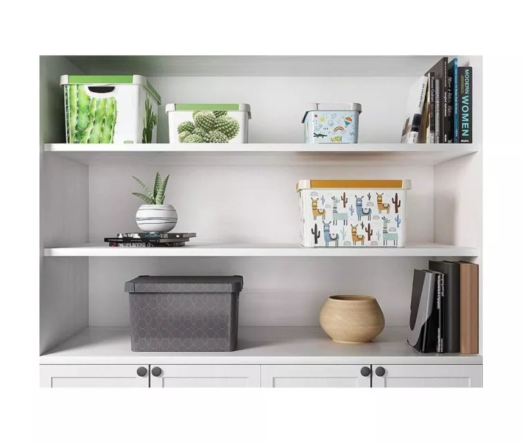 Dėžutė su dangteliu ir rankena Deco Stockholm L 39,5x29,5x23,5cm Romance