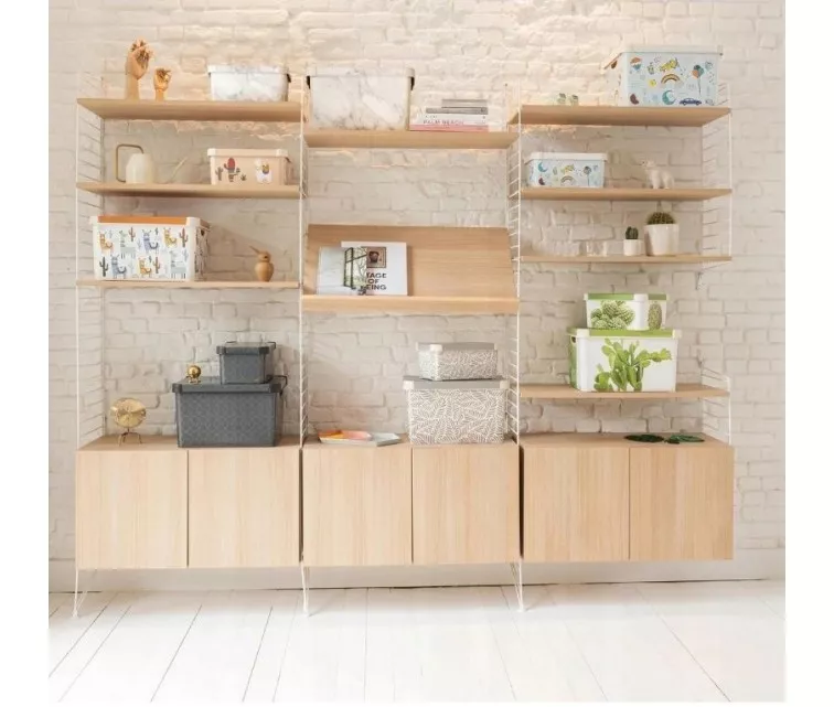 Dėžutė su dangteliu ir rankena Deco Stockholm L 39,5x29,5x23,5cm Romance