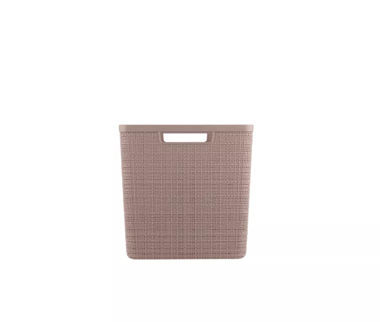 Korv džuuti ruudukujuline 17L 28x28x27cm roosa